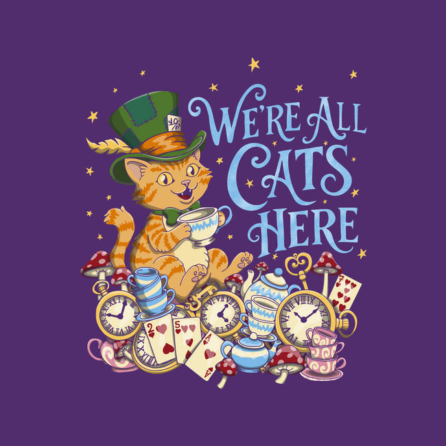 We're All Cats Here-Unisex-Crew Neck-Sweatshirt-Loobs