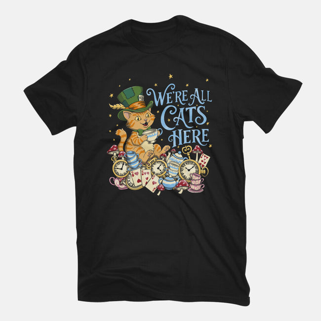 We're All Cats Here-Mens-Premium-Tee-Loobs