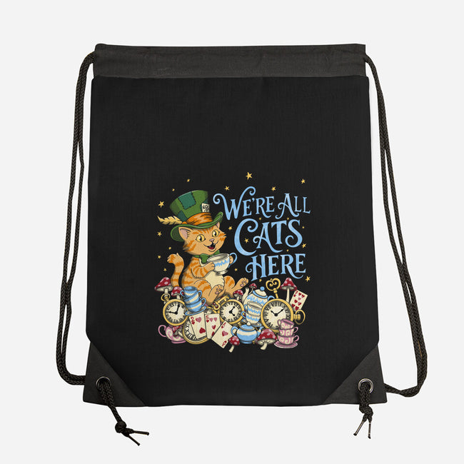 We're All Cats Here-None-Drawstring-Bag-Loobs