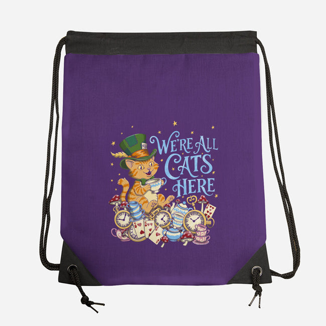 We're All Cats Here-None-Drawstring-Bag-Loobs