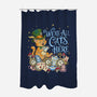 We're All Cats Here-None-Polyester-Shower Curtain-Loobs