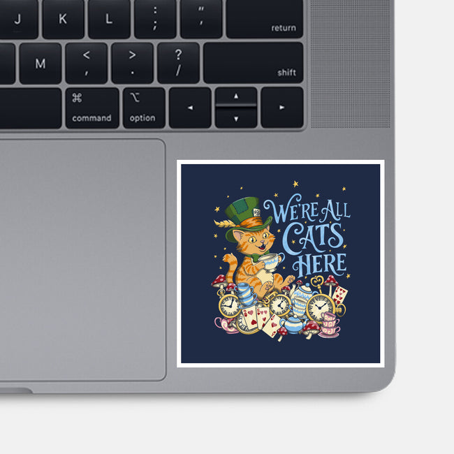 We're All Cats Here-None-Glossy-Sticker-Loobs
