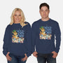 We're All Cats Here-Unisex-Crew Neck-Sweatshirt-Loobs