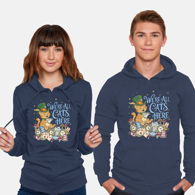 We're All Cats Here-Unisex-Pullover-Sweatshirt-Loobs