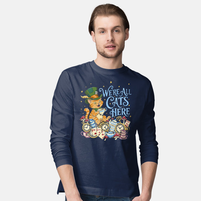 We're All Cats Here-Mens-Long Sleeved-Tee-Loobs