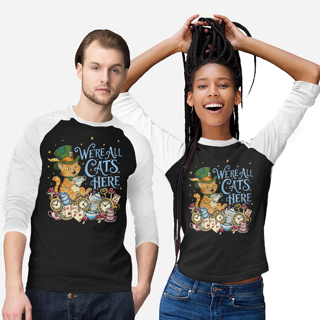 We're All Cats Here-Unisex-Baseball-Tee-Loobs