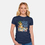 We're All Cats Here-Womens-Fitted-Tee-Loobs