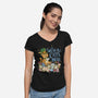 We're All Cats Here-Womens-V-Neck-Tee-Loobs