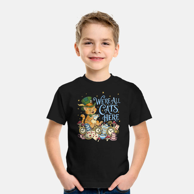 We're All Cats Here-Youth-Basic-Tee-Loobs