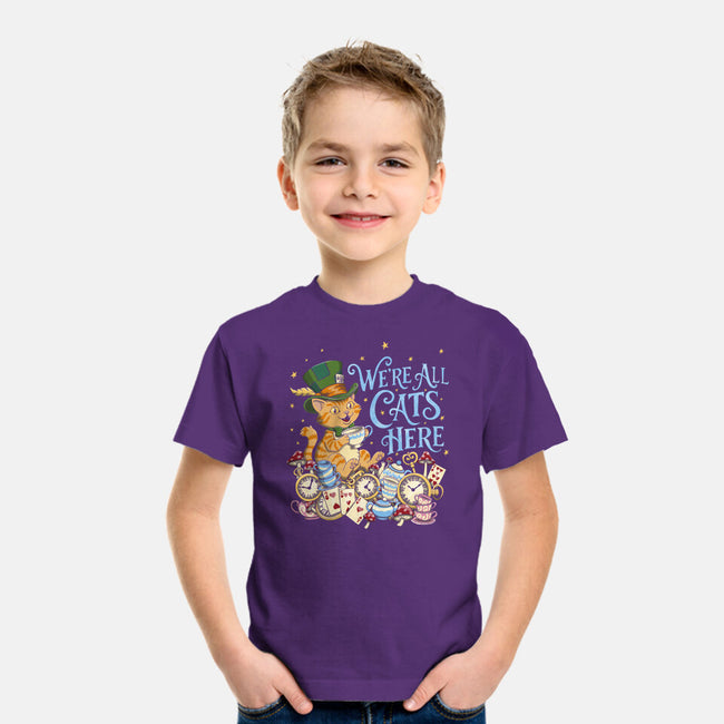 We're All Cats Here-Youth-Basic-Tee-Loobs
