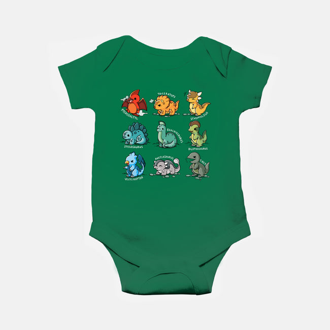 Dinosaurs Cute-Baby-Basic-Onesie-Vallina84
