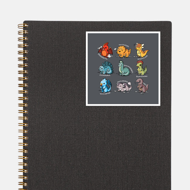 Dinosaurs Cute-None-Glossy-Sticker-Vallina84