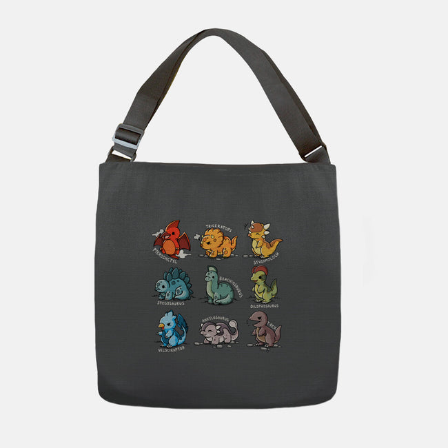 Dinosaurs Cute-None-Adjustable Tote-Bag-Vallina84