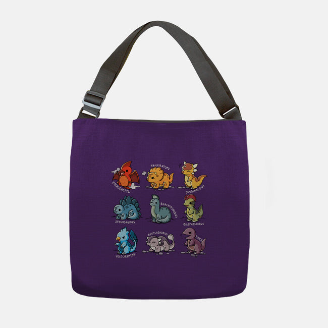 Dinosaurs Cute-None-Adjustable Tote-Bag-Vallina84