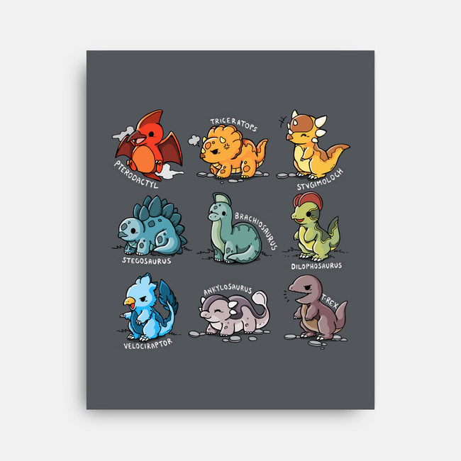 Dinosaurs Cute-None-Stretched-Canvas-Vallina84