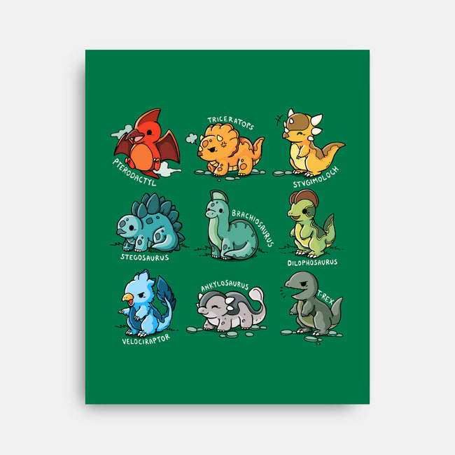 Dinosaurs Cute-None-Stretched-Canvas-Vallina84