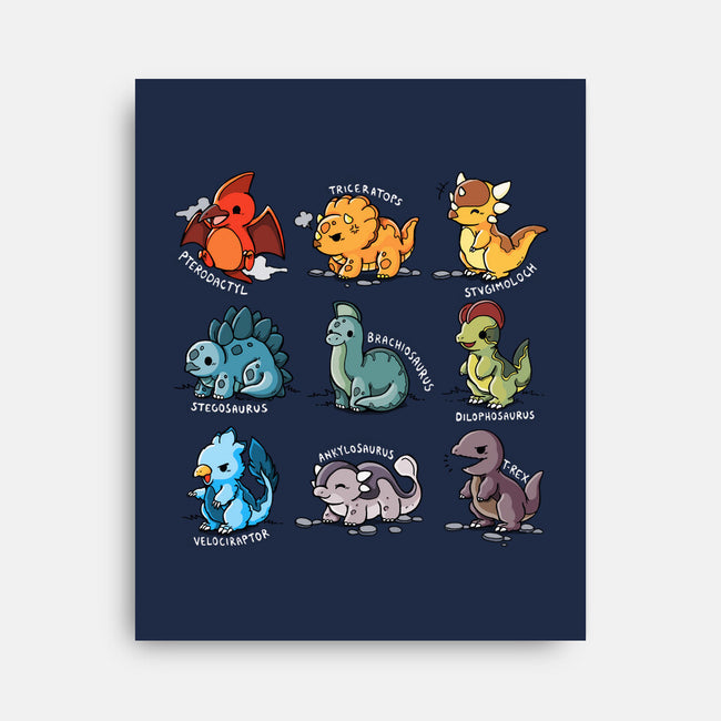 Dinosaurs Cute-None-Stretched-Canvas-Vallina84