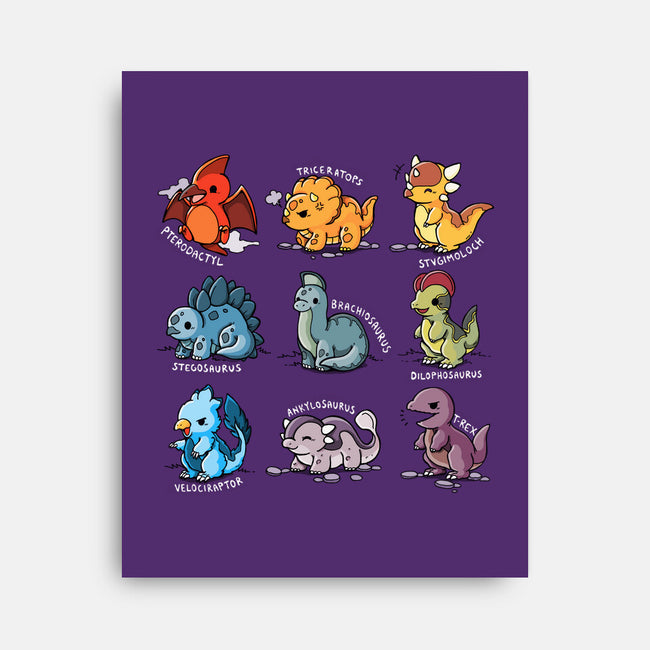 Dinosaurs Cute-None-Stretched-Canvas-Vallina84