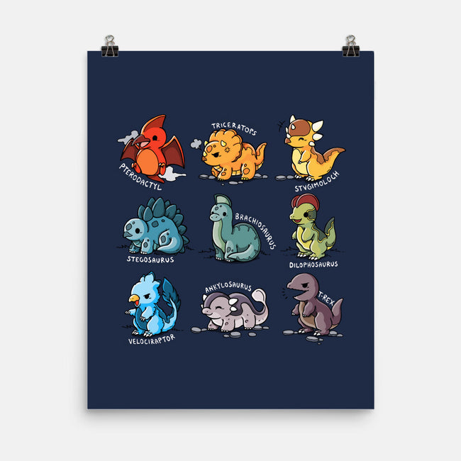 Dinosaurs Cute-None-Matte-Poster-Vallina84