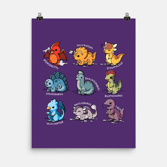 Dinosaurs Cute-None-Matte-Poster-Vallina84