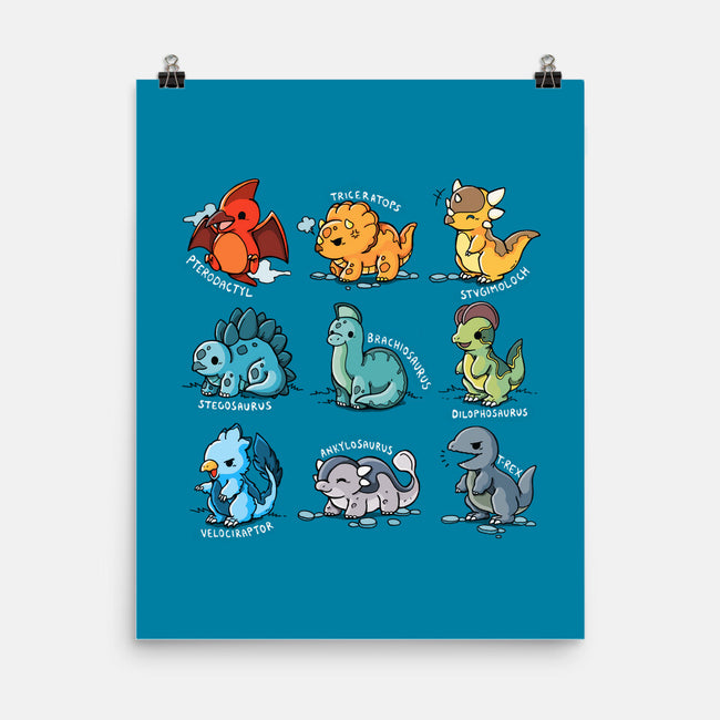 Dinosaurs Cute-None-Matte-Poster-Vallina84