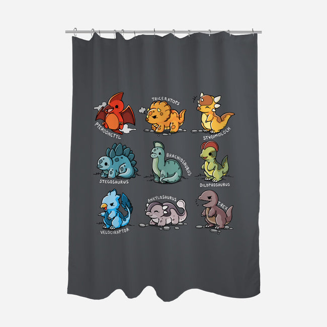 Dinosaurs Cute-None-Polyester-Shower Curtain-Vallina84