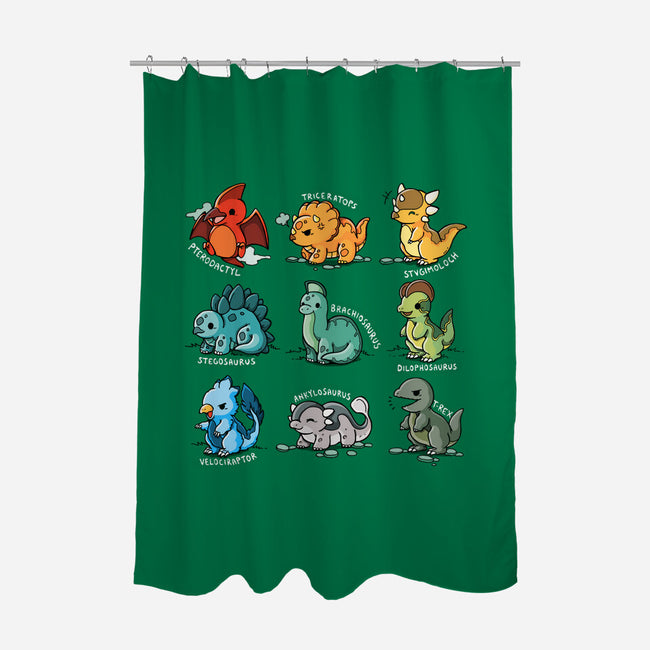 Dinosaurs Cute-None-Polyester-Shower Curtain-Vallina84