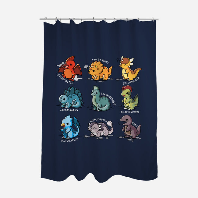 Dinosaurs Cute-None-Polyester-Shower Curtain-Vallina84