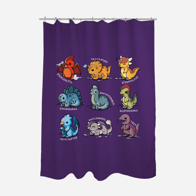 Dinosaurs Cute-None-Polyester-Shower Curtain-Vallina84