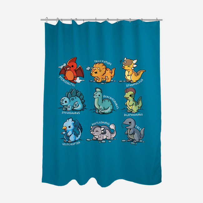 Dinosaurs Cute-None-Polyester-Shower Curtain-Vallina84