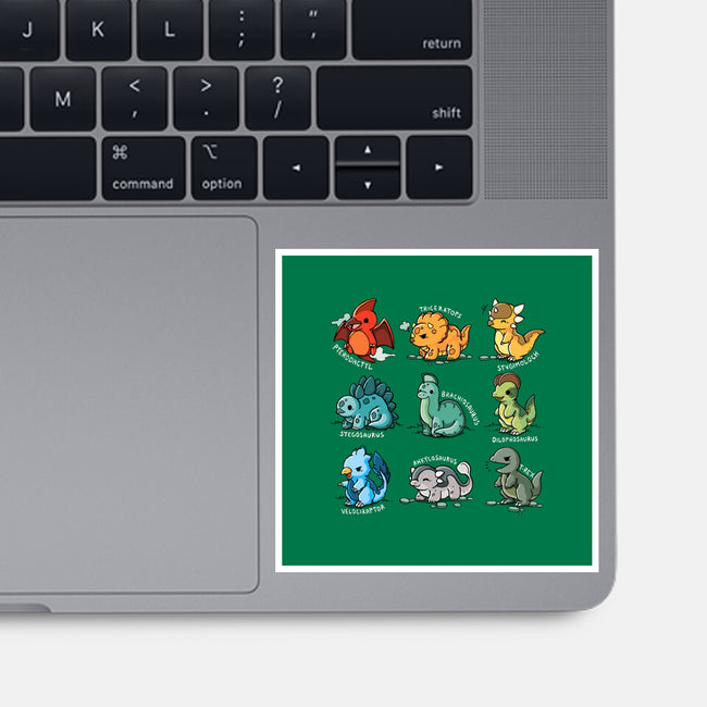 Dinosaurs Cute-None-Glossy-Sticker-Vallina84