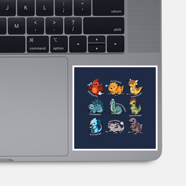 Dinosaurs Cute-None-Glossy-Sticker-Vallina84