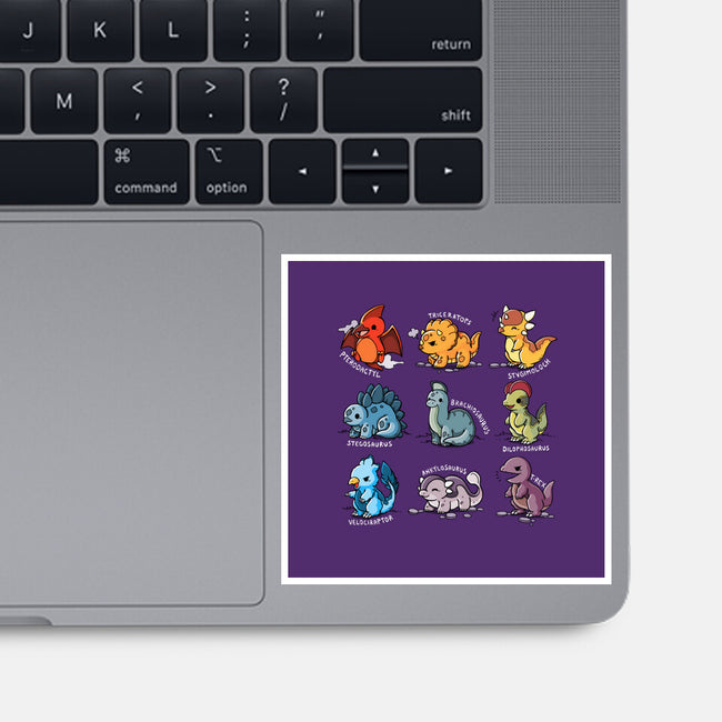 Dinosaurs Cute-None-Glossy-Sticker-Vallina84