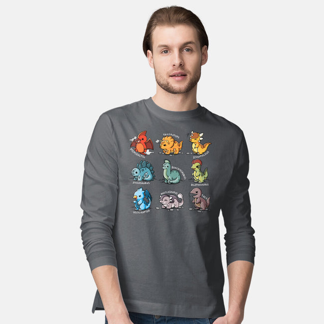 Dinosaurs Cute-Mens-Long Sleeved-Tee-Vallina84