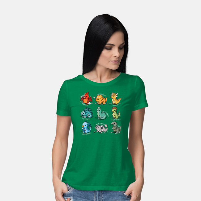 Dinosaurs Cute-Womens-Basic-Tee-Vallina84