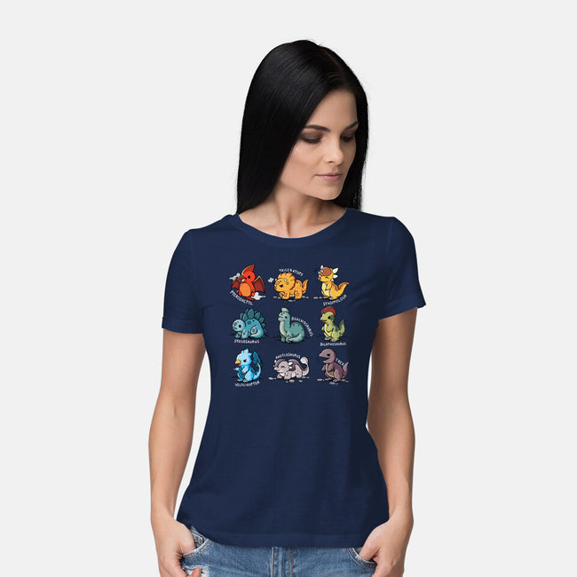Dinosaurs Cute-Womens-Basic-Tee-Vallina84