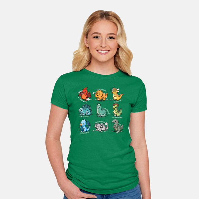 Dinosaurs Cute-Womens-Fitted-Tee-Vallina84