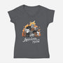 The Apocalypse Meow-Womens-V-Neck-Tee-Vallina84