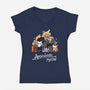 The Apocalypse Meow-Womens-V-Neck-Tee-Vallina84