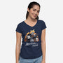 The Apocalypse Meow-Womens-V-Neck-Tee-Vallina84