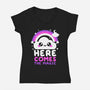 Here Comes The Magic-Womens-V-Neck-Tee-NemiMakeit