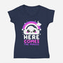 Here Comes The Magic-Womens-V-Neck-Tee-NemiMakeit