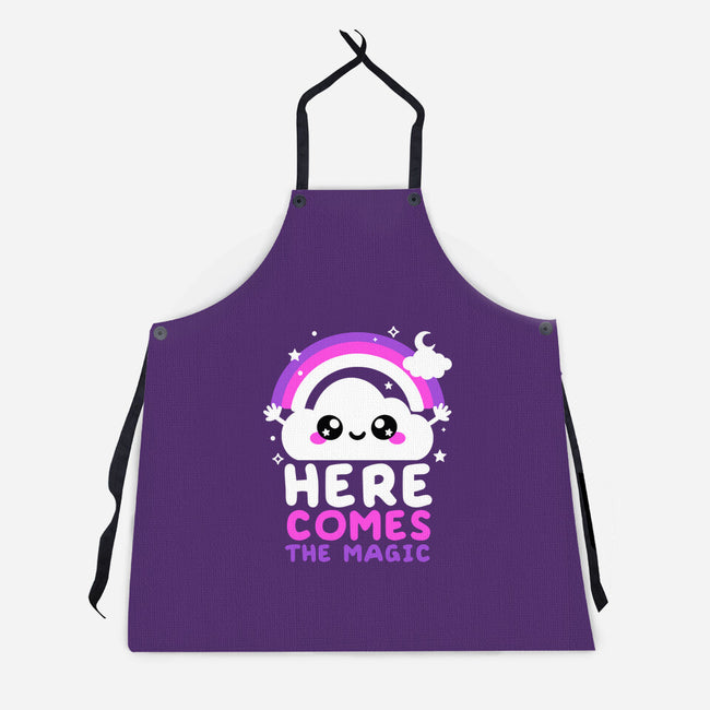 Here Comes The Magic-Unisex-Kitchen-Apron-NemiMakeit