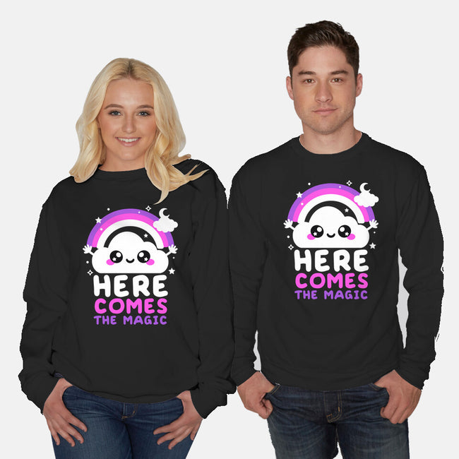 Here Comes The Magic-Unisex-Crew Neck-Sweatshirt-NemiMakeit
