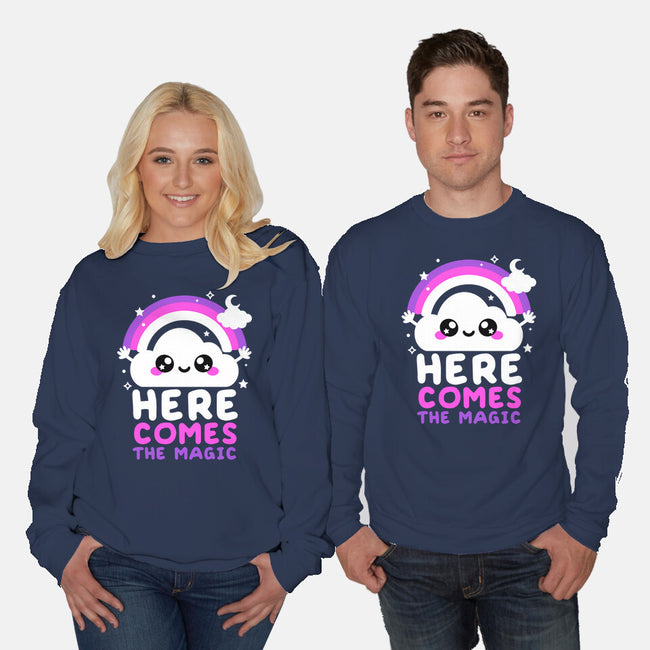 Here Comes The Magic-Unisex-Crew Neck-Sweatshirt-NemiMakeit