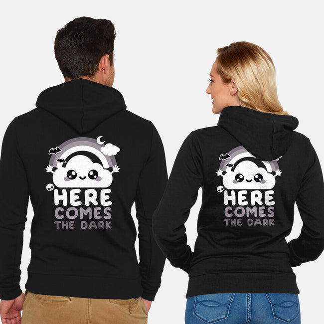 Here Comes The Dark-Unisex-Zip-Up-Sweatshirt-NemiMakeit
