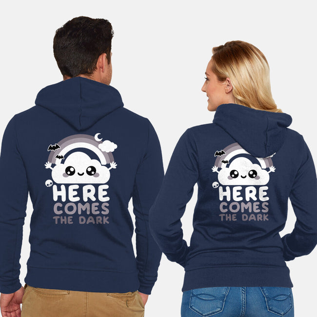 Here Comes The Dark-Unisex-Zip-Up-Sweatshirt-NemiMakeit