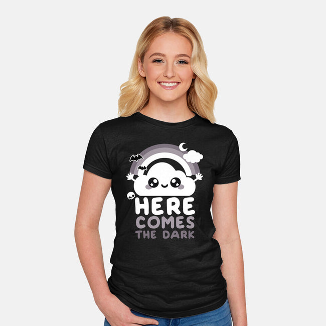 Here Comes The Dark-Womens-Fitted-Tee-NemiMakeit