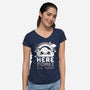 Here Comes The Dark-Womens-V-Neck-Tee-NemiMakeit