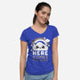 Here Comes The Dark-Womens-V-Neck-Tee-NemiMakeit